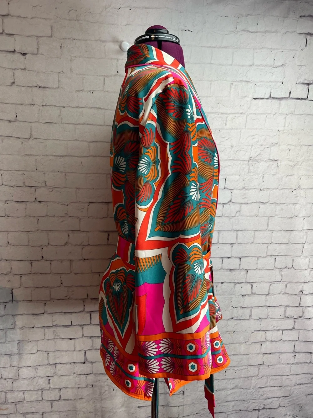 Zara size small belted kimono jacket bright multicolor